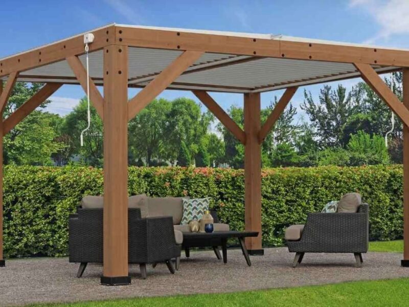 pergola drewniana 3,3x4 z lamelami