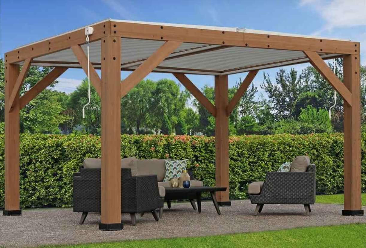 pergola drewniana 3,3x4 z lamelami